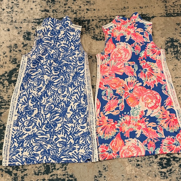 Lilly Pulitzer Blue and White Patterned Dress set of 2 size small - Picture 3 of 4